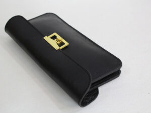 کیف-پول-دستی-چرم-مشکی