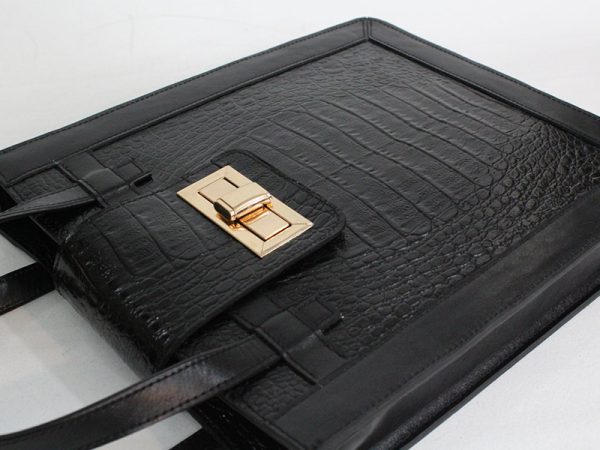 کیف چرمی مشکی درفام