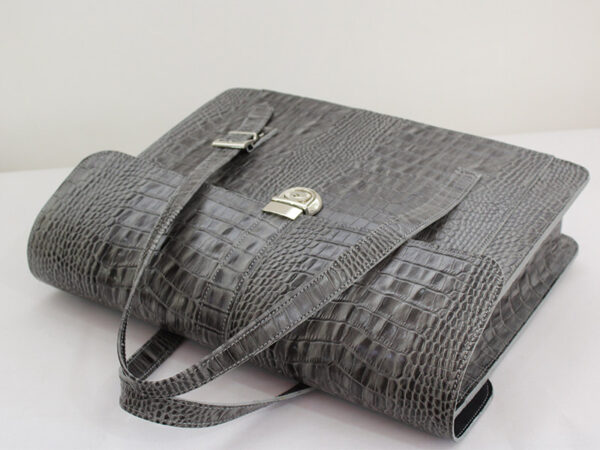 کیف جدید چرمی طوسی