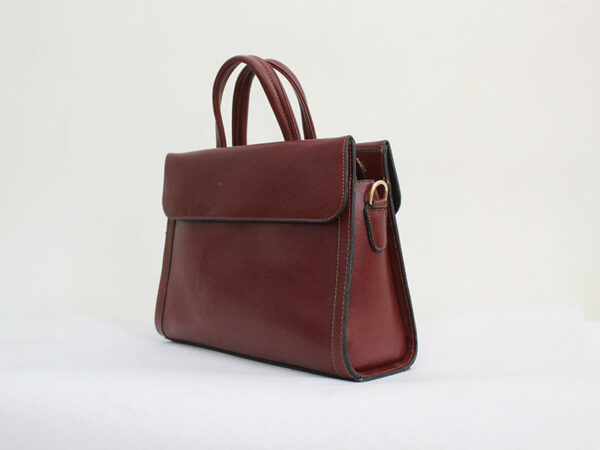 کیف چرم طبیعی زرشکی