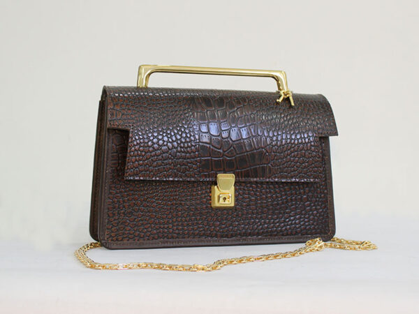 کیف-مجلسی-آسا-قهوه-ایی کیف روی دوشی قهوه ایی