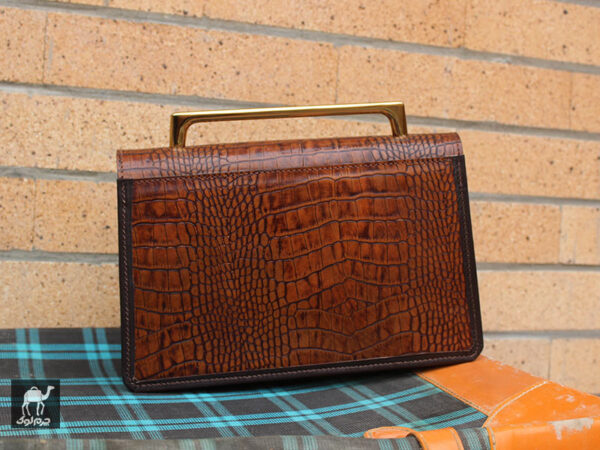 کیف-چرمی-مجلسی-زنانه کیف زنانه چرمی جدید قهوه ایی