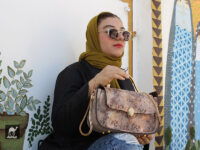 کیف لوکس زنانه نگین طلایی