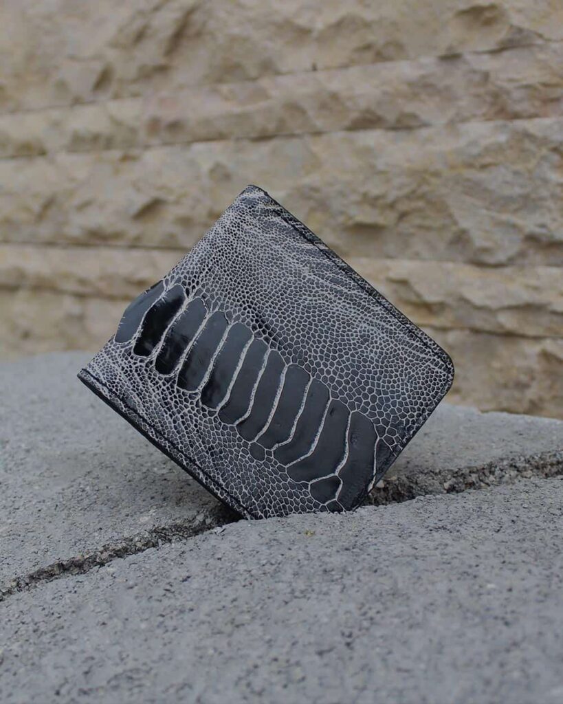 کیف جیبی ساق شتر مرغ