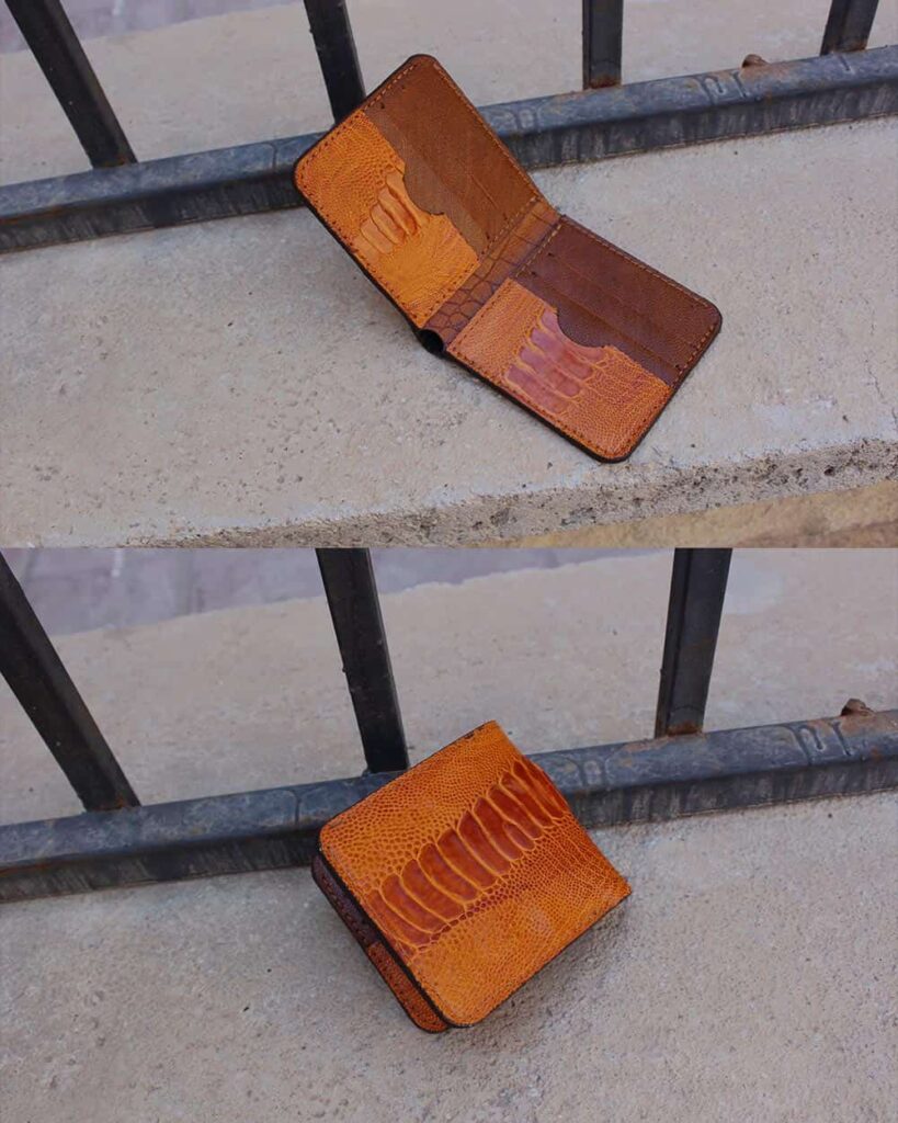 کیف پول ساق شتر مرغ