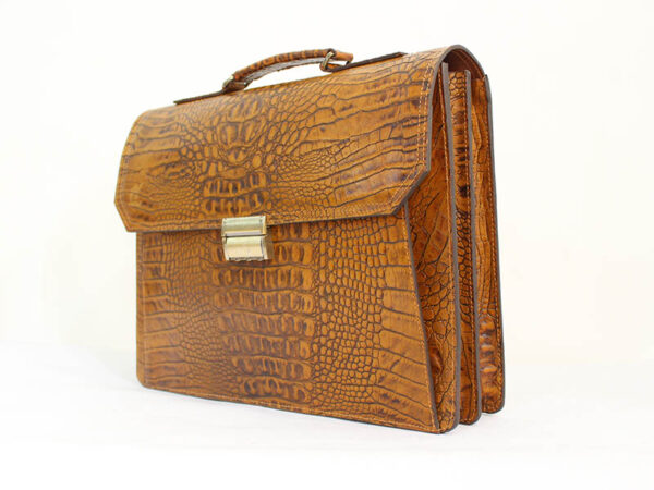 کیف چرم کروکودیلی روشن