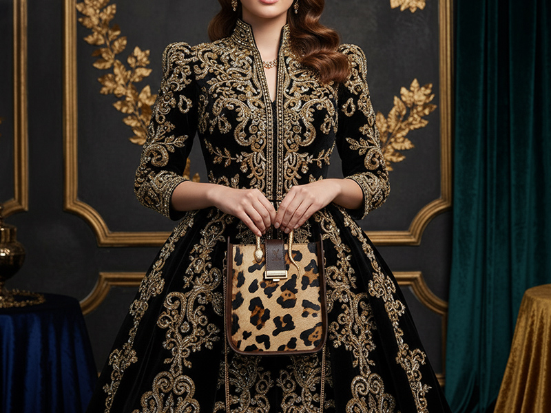 کیف پوست پلنگی زنانه